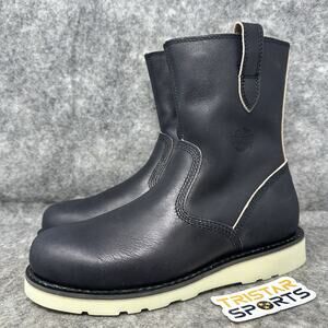 Harley Davidson Aldredge 8" Boots Mens Size 8.5 Black Leather Zip Motorcycle